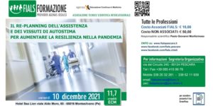 Corso ECM venerdi’ 10 dicembre 2021 11,7 crediti – Tutte le professioni sanitarie