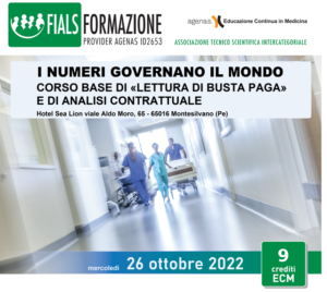 ECM mercoledi’ 26 ottobre 2022 – 9 crediti – Tutte le professioni sanitarie