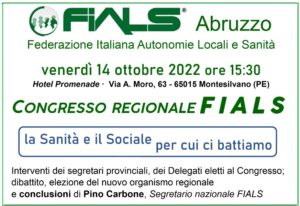 14 ottobre 2022  Congresso regionale FIALS Abruzzo