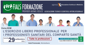 ECM venerdi’ 29 settembre 2023 – 9 crediti – Tutte le professioni sanitarie