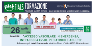 ECM venerdi’ 26 aprile 2024 – Tutte le professioni sanitarie