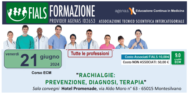 ECM venerdi’ 21 giugno 2024 – Tutte le professioni sanitarie